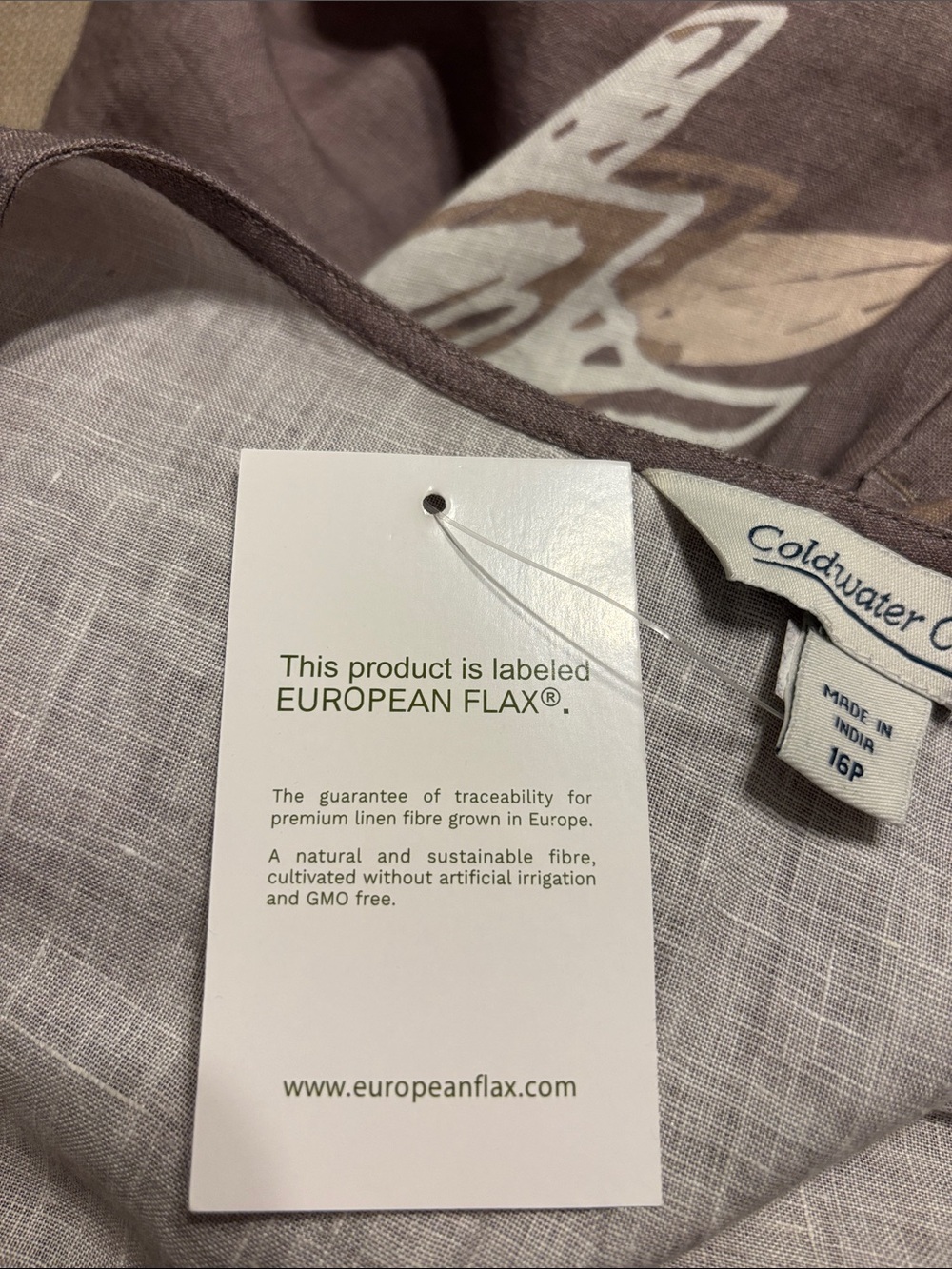 Coldwater Creek Bold Impressions Petite Linen Dress - Picture 9 of 10